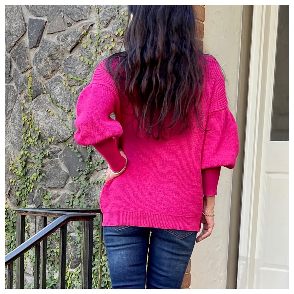 Fabulous Puff Sleeve chic turtle neck sweater - Picture 3 of 7